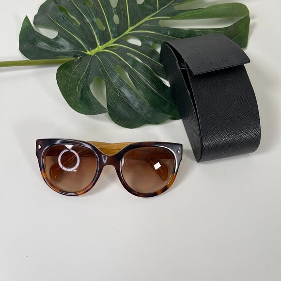 Prada Havana Brown/Brown Gradient SPR170 Cat Eye Sunglasses Size 54-22-140 - Picture 1 of 11